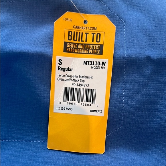 Carhartt Modern Fit Force-Flex Modern Fit oversized V-Neck Scrub Top Small - Picture 2 of 10